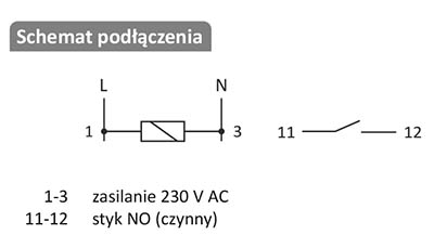 Schemat podłączania przekaźnika